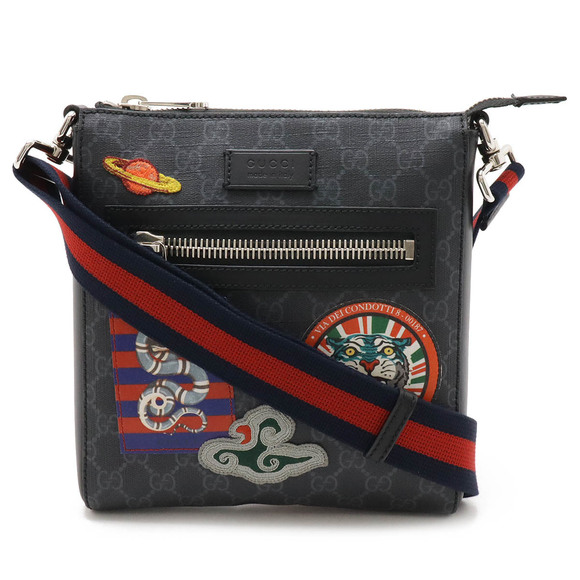 Gucci Bag Supreme Tiger GG Black Snake Messenger Gray Courier - Picture 1 of 9